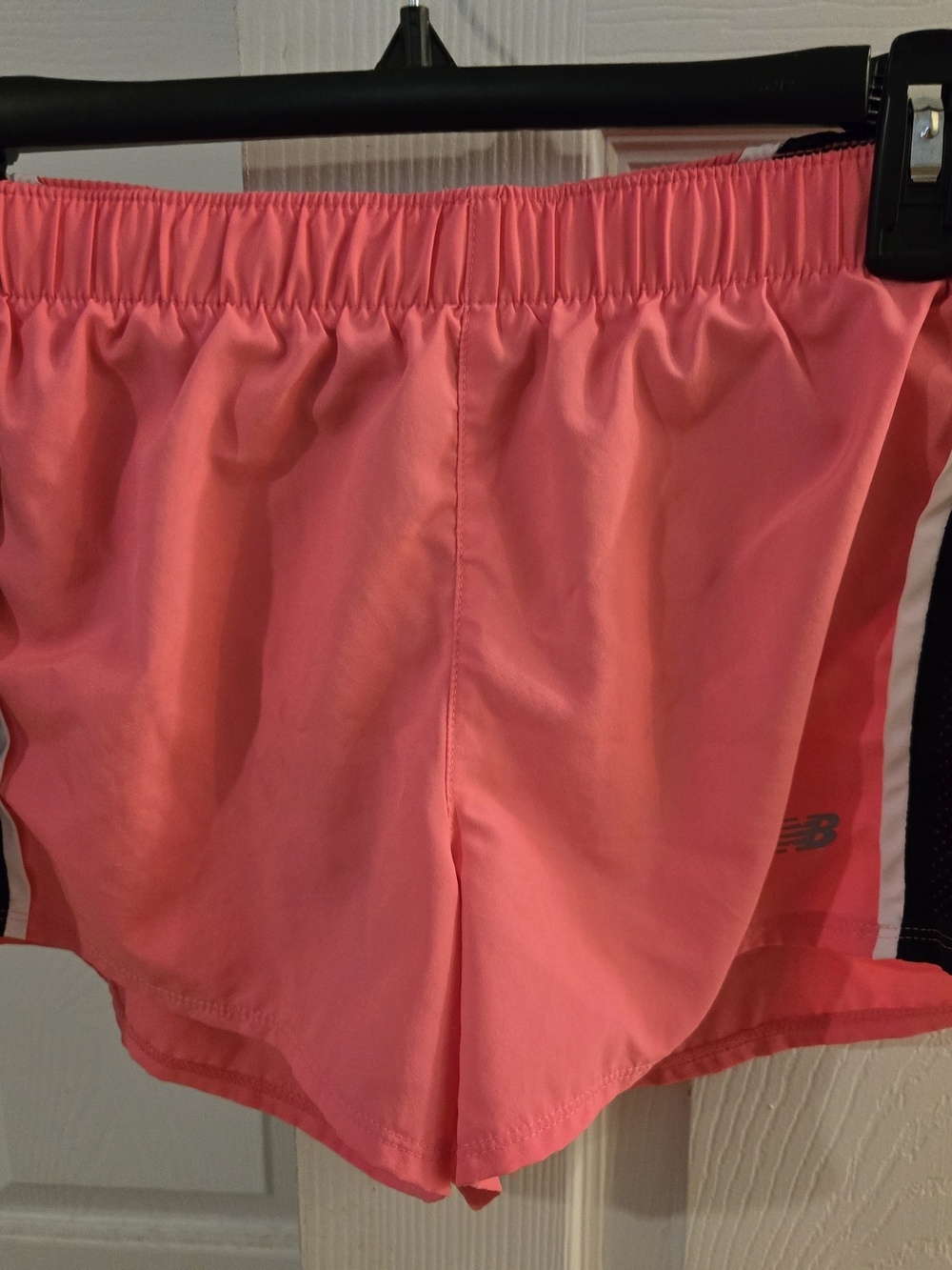 New Balance Colorblock Running Shorts Pink Black Mesh Trim M